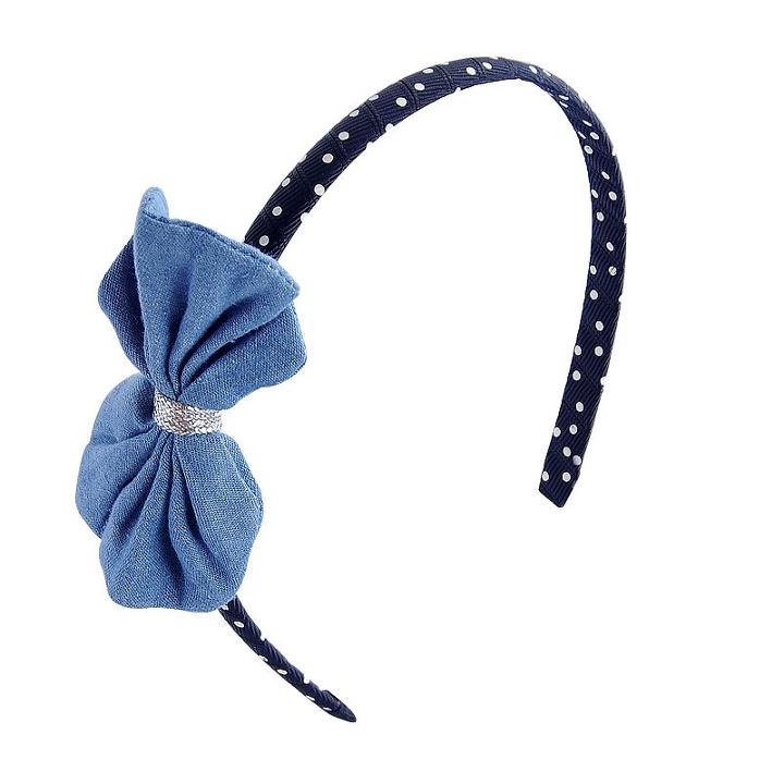Baby Girl Oshkosh B'gosh&reg; Chambray Bow Headband, Size: 3 And Up, Multicolor
