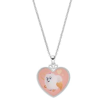The Secret Life Of Pets Kids' Silver-plated Gidget Heart Pendant, Girl's, Pink