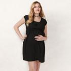 Maternity Lc Lauren Conrad Pleated Fit & Flare Dress, Women's, Size: Xs-mat, Black
