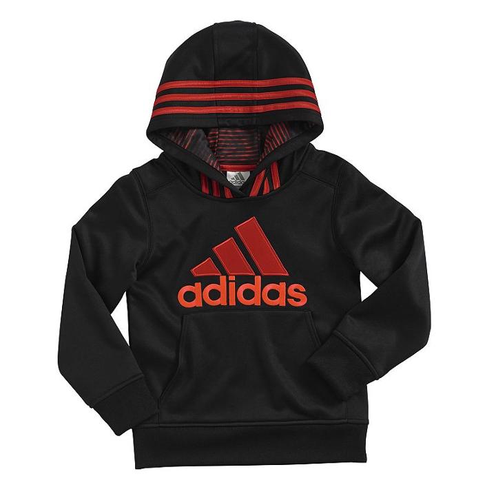 Boys 4-7x Adidas Fleece Hoodie, Boy's, Size: 4, Black