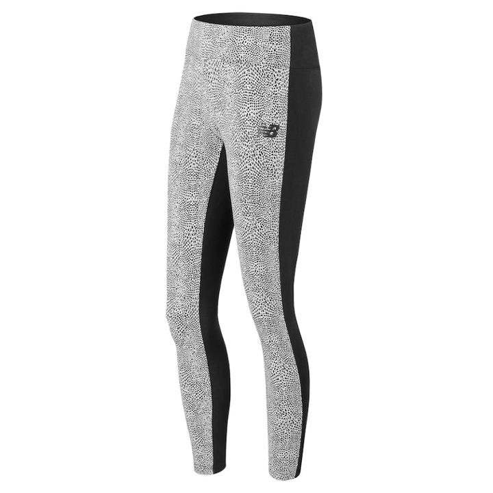 Women's New Balance Athletics Color Block Leggings, Size: Large, Black