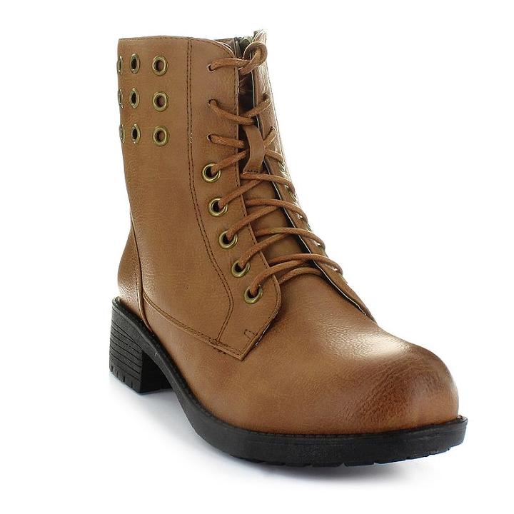 Seven7 Jackie Women's Combat Boots, Girl's, Size: 6.5, Red/coppr (rust/coppr)