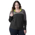 Plus Size Soybu Suzette Dolman Raglan Yoga Top, Women's, Size: 3xl, Black