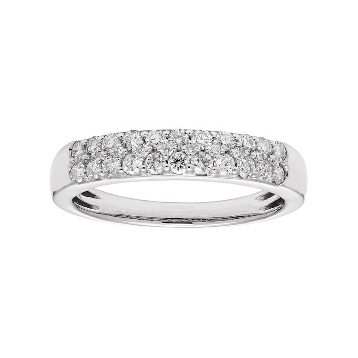 14k Gold 1/2 Carat T.w. Igl Certified Diamond Pave Wedding Band, Women's, Size: 6.50, White