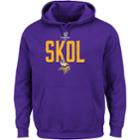 Men's Minnesota Vikings 2017 Nfl Playoffs Skol Hoodie, Size: Medium, Drk Purple