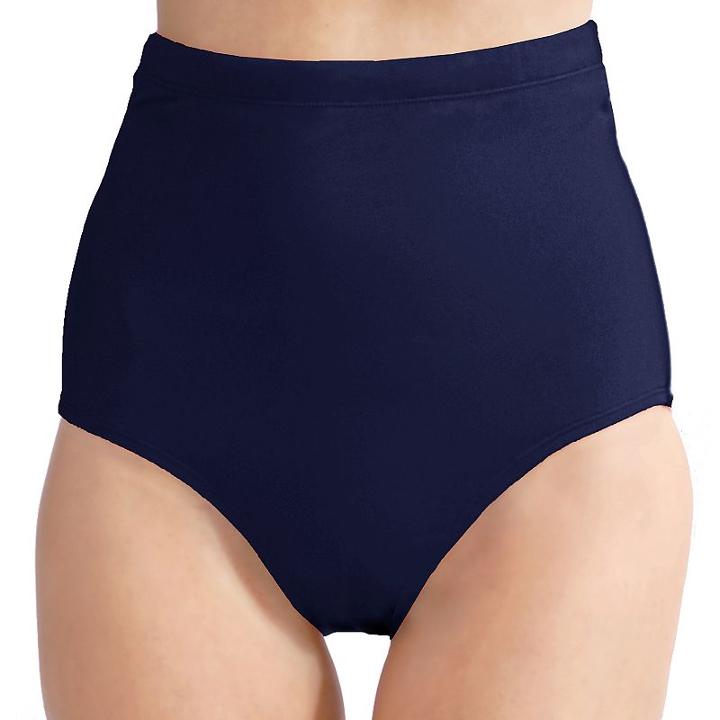 Women's Mazu Swim Ultra High-waisted Brief Bottoms, Size: 10, Blue (navy)