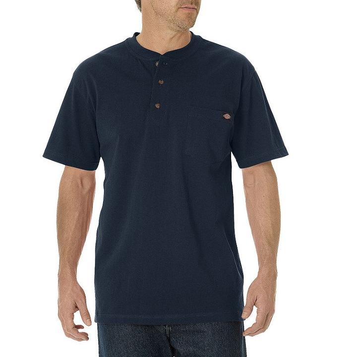 Big & Tall Dickies Heavyweight Henley, Men's, Size: 3xl, Dark Blue