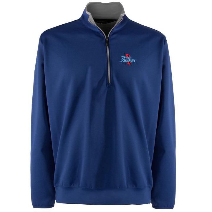 Men's Tulsa Golden Hurricane 1/4-zip Leader Pullover, Size: Large, Blue