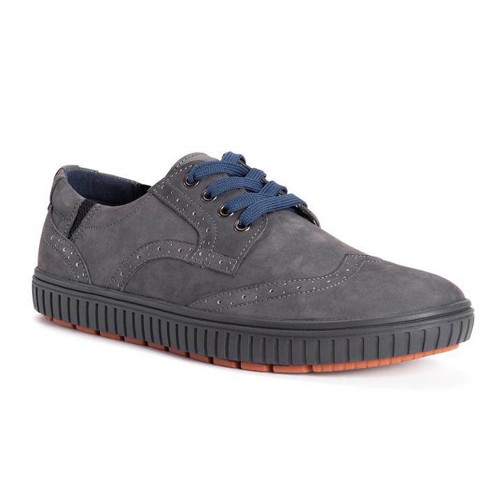 Muk Luks Parker Men's Wingtip Shoes, Size: 9, Grey
