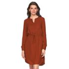 Women's Apt. 9&reg; Crepe Shirt Dress, Size: 0, Orange