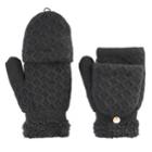 Sonoma Goods For Life&trade; Women's Solid Woven Convertible Flip-top Mittens, Black