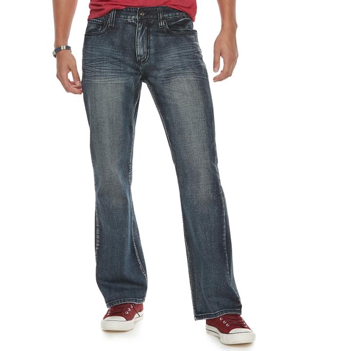 Men's Urban Pipeline&reg; Relaxed Bootcut Jeans, Size: 34x30, Blue (navy)