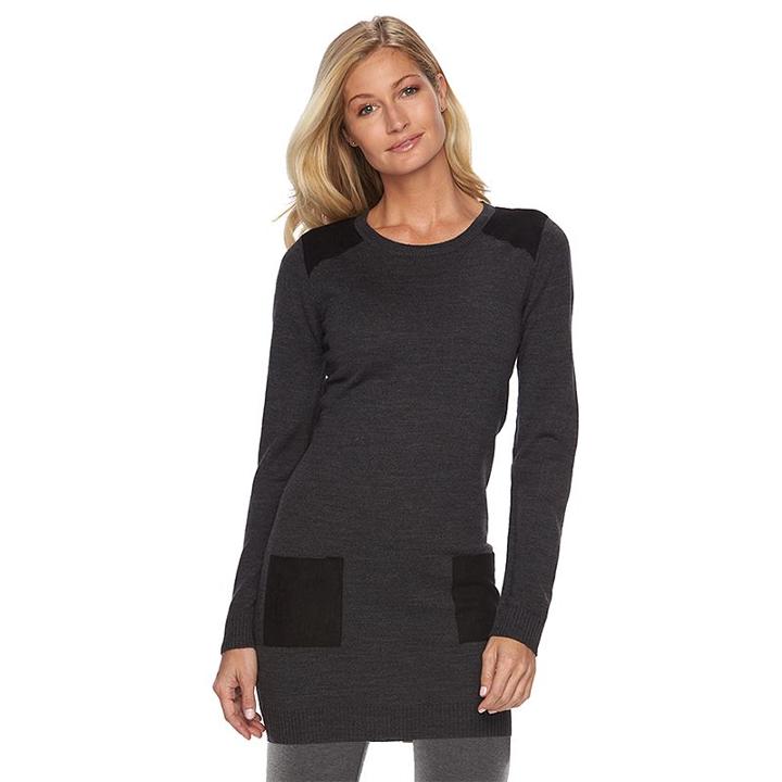 Women's Ab Studio Colorblock Tunic Sweater, Size: Xlrg Av/rg, Ovrfl Oth