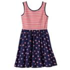Girls 4-10 Jumping Beans&reg; Americana Cross-back Dress, Girl's, Size: 10, Dark Blue