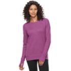 Women's Tek Gear&reg; Fleece Crewneck Sweatshirt, Size: Small, Med Purple