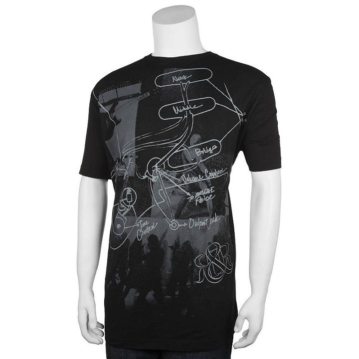 Big & Tall Rock & Republic The Show Tee, Men's, Size: 3xb, Black