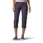 Women's Lee Margeaux Poplin Comfort Waist Pull-on Capris, Size: 10 Avg/reg, Dark Grey