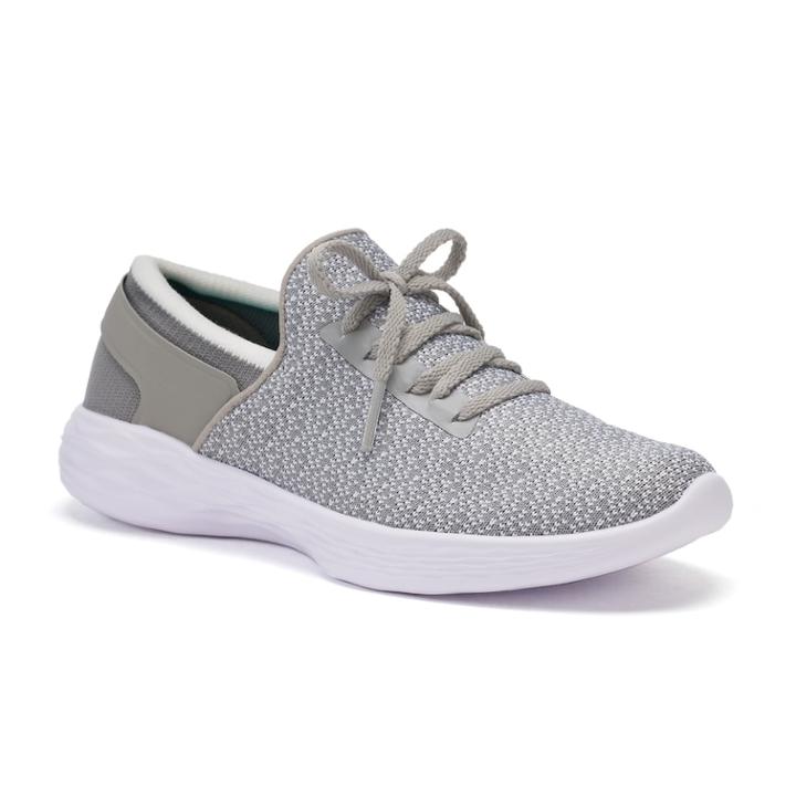 Skechers You Inspire Girls' Sneakers, Size: 4, Med Grey