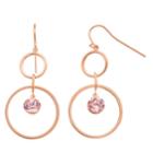 Brilliance Swarovski Crystal Double Hoop Earrings, Women's, Pink