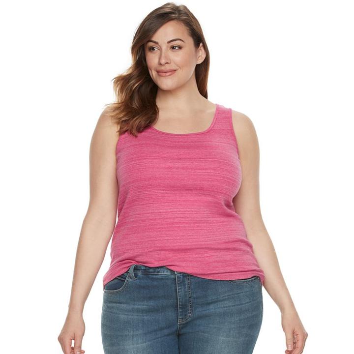 Plus Size Sonoma Goods For Life&trade; Layering Tank, Women's, Size: 2xl, Med Pink