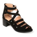 Journee Collection Arbor Women's High Heel Sandals, Size: Medium (8), Black