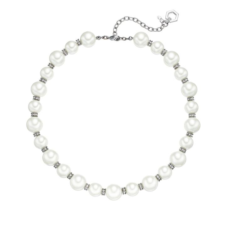 Simply Vera Vera Wang Simulated Pearl Rondelle Station Collar Necklace, Women's, White
