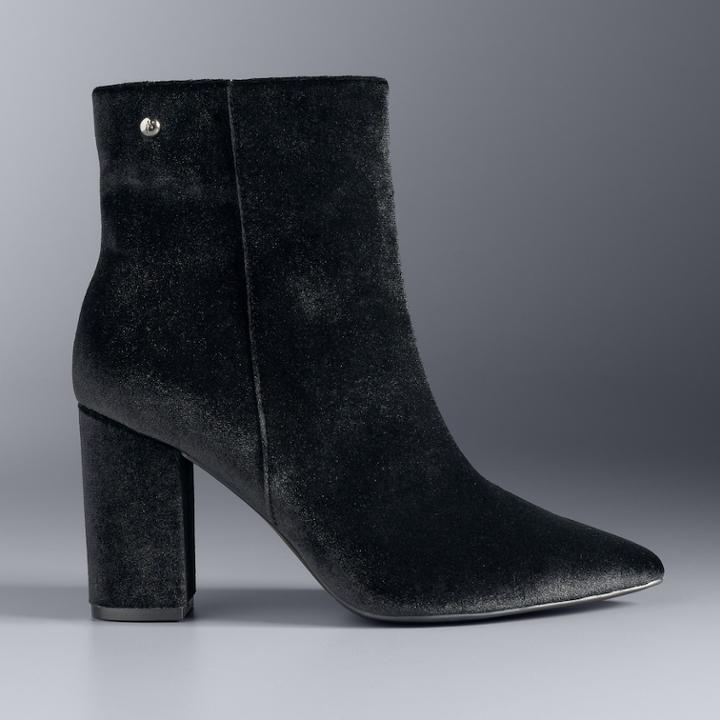 Simply Vera Vera Wang 10th Anniversary Venice Women's Ankle Boots, Size: 8.5, Black