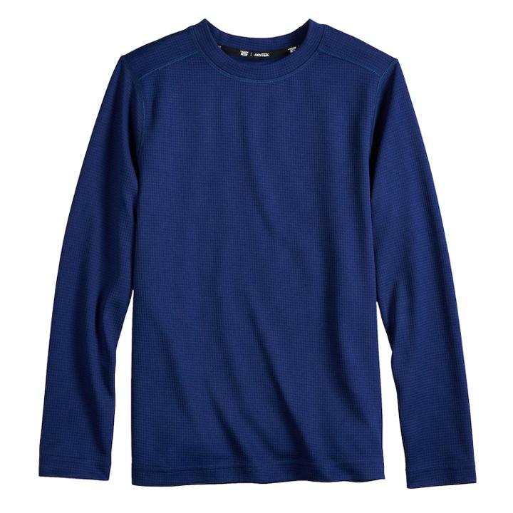 Boys 8-20 Tek Gear Performance Thermal Top, Size: S(8), Dark Blue