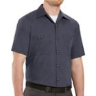 Red Kap, Men's Classic-fit Striped Button-down Work Shirt, Size: Large, Multicolor