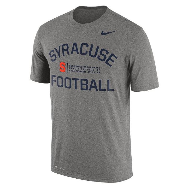 Men's Nike Syracuse Orange Dri-fit Legend Lift Tee, Size: Small, Med Grey