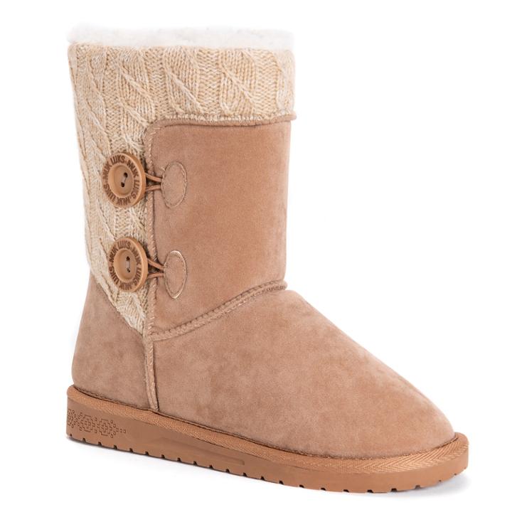 Muk Luks Matilda Women's Winter Boots, Size: 10, Beig/green (beig/khaki)