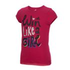 Girls 7-16 Adidas Win Like A Girl Tee, Size: Small, Dark Pink