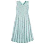 Girls 4-10 Jumping Beans&reg; Print Racerback Maxi Dress, Size: 6, Light Blue