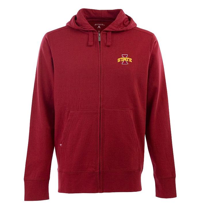 Men's Iowa State Cyclones Signature Full-zip Fleece Hoodie, Size: Large, Red