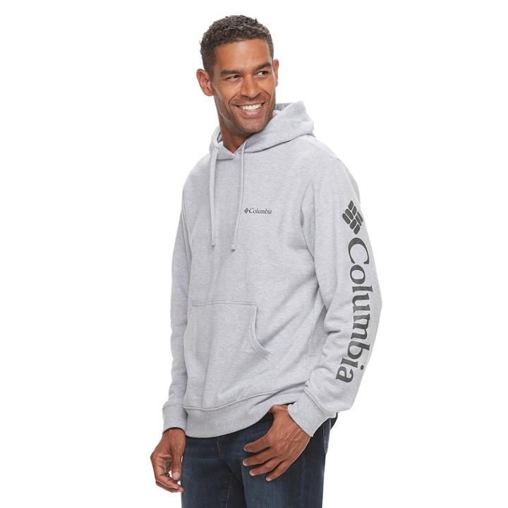 Men's Columbia Viewmont Ii Logo Graphic Hoodie, Size: Xxl, Med Grey