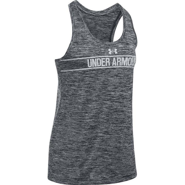 Women's Under Armour Tech Twist Graphic Tank, Size: Medium, Black