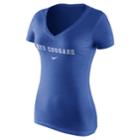 Women's Nike Byu Cougars Wordmark Tee, Size: Xl, Blue