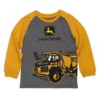 Boys 4-7x John Deere Tractor Wrap-around Graphic Raglan Tee, Size: 6, Grey