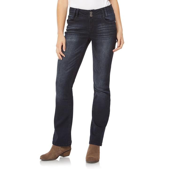 Juniors' Wallflower Luscious Curvy Bootcut Jeans, Teens, Size: 0 Short, Grey