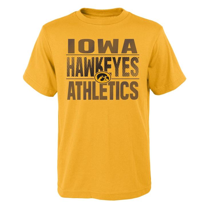 Boys' 4-18 Iowa Hawkeyes Light Streaks Tee, Size: 8-10, Gold