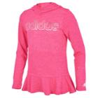 Girls 7-16 Adidas On The Go Melange Hoodie, Size: Small, Med Pink
