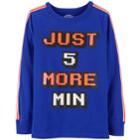 Boys 4-12 Oshkosh B'gosh&reg; Just 5 More Min Glow In The Dark Active Top, Size: 10/12, Med Blue