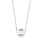 Dog Mom Paw Print Pendant Necklace, Women's, Silver