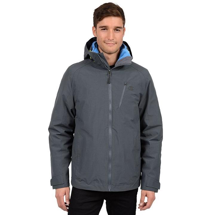 Big & Tall Champion 3-in-1 Jacket, Men's, Size: 2x Big, Grey