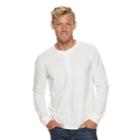 Men's Sonoma Goods For Life&trade; Slim-fit Supersoft Henley, Size: Medium, White