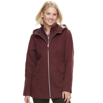 Women's D.e.t.a.i.l.s Hooded Bib Inset Jacket, Size: Xl, Red