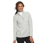 Women's Croft & Barrow&reg; 1/4 Zip Fleece Sweater, Size: Xl, Med Grey