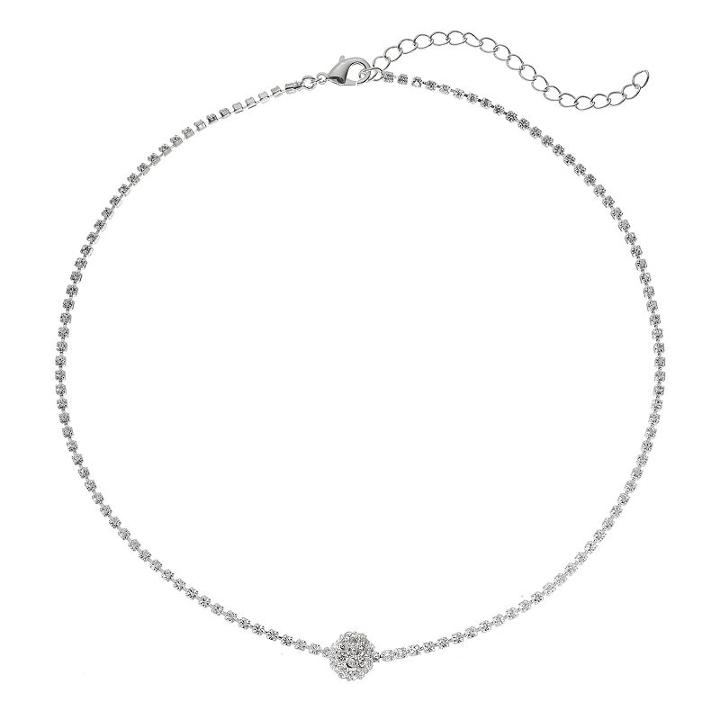 Simulated Crystal Fireball Necklace, Women's, Natural