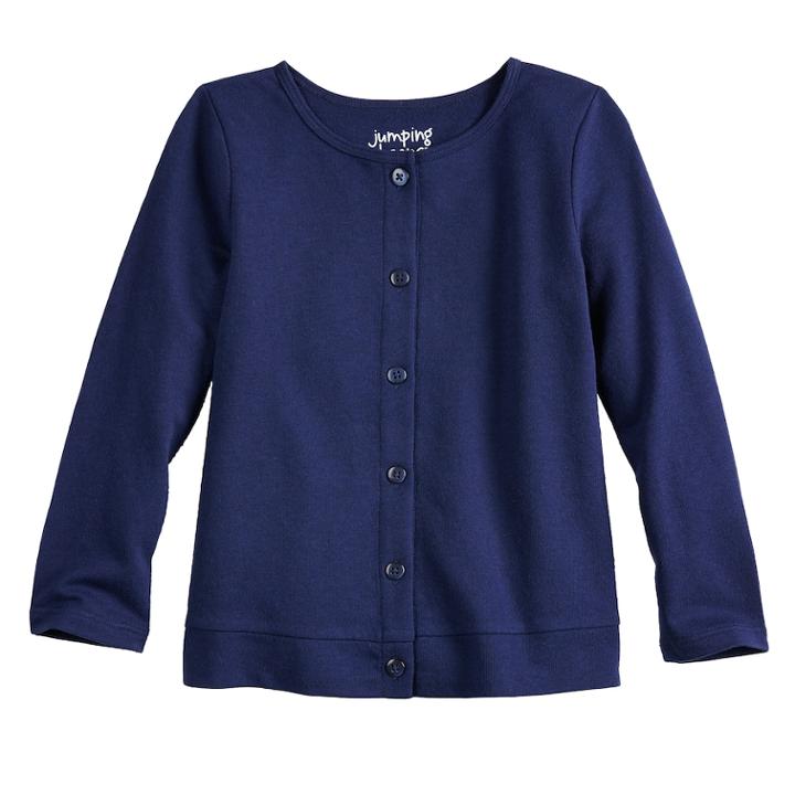 Baby Girl Jumping Beans&reg; Button-up Cardigan Sweater, Size: 12 Months, Blue