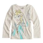 Disney's Frozen Elsa Girls 4-10 Glittery Graphic Long-sleeve Tee By Jumping Beans&reg;, Size: 4, Lt Beige